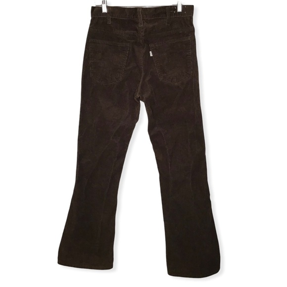Rare Vintage 1970’s Levi’s Brown Corduroy Flare Leg Pants with Talon 42 Zipper. - Picture 1 of 14